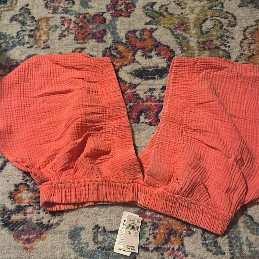 Aerie // butterfly flow purposely distressed crop top